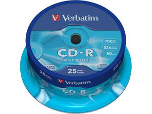 CD-R VERBATIM 700MB 52x Cake box (25 τεμάχια)