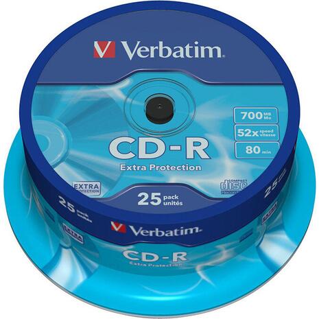 CD-R VERBATIM 700MB 52x Cake box (25 τεμάχια)