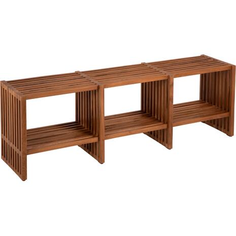 ΚΟΝΣΟΛΑ TV NYA HM9831 ΜΑΣΙΦ ΞΥΛΟ TEAK ΣΕ ΦΥΣΙΚΟ ΧΡΩΜΑ 130x29,5x46Υ εκ.