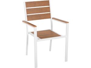 ΠΟΛΥΘΡΟΝΑ ΑΛΟΥΜΙΝΙΟΥ SAGA HM5981.01 ΛΕΥΚΗ-POLYWOOD ΣΕ ΦΥΣΙΚΟ 55x55x86Υεκ.