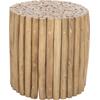 ΤΡΑΠΕΖΙ ΣΑΛΟΝΙΟΥ ΣΤΡΟΓΓΥΛΟ COOTER HM9865 ΚΛΑΔΙΑ TEAK-ΦΥΣΙΚΟ Φ39x40,5Υεκ.