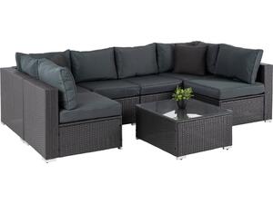 ΠΟΛΥΜΟΡΦΙΚΟ ΣΕΤ ΣΑΛΟΝΙ 7TMX GREN HM6091 ΣΥΝΘ.RATTAN ΑΝΘΡΑΚΙ-ΓΥΑΛΙ ΑΣΦΑΛΕΙΑΣ