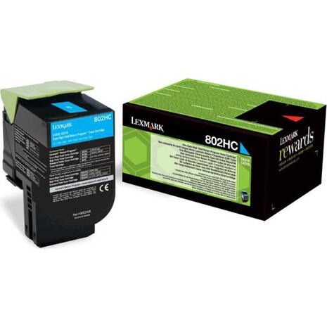 Toner εκτυπωτή LEXMARK 802HC 80C2HC0 VHC Cyan