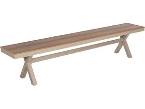 ΠΑΓΚΑΚΙ ΑΛΟΥΜΙΝΙΟΥ TAWNEE HM6040.04 ΣΑΜΠΑΝΙ-POLYWOOD ΚΑΘΙΣΜΑ ΦΥΣΙΚΟ 220x36x44,5Υεκ.