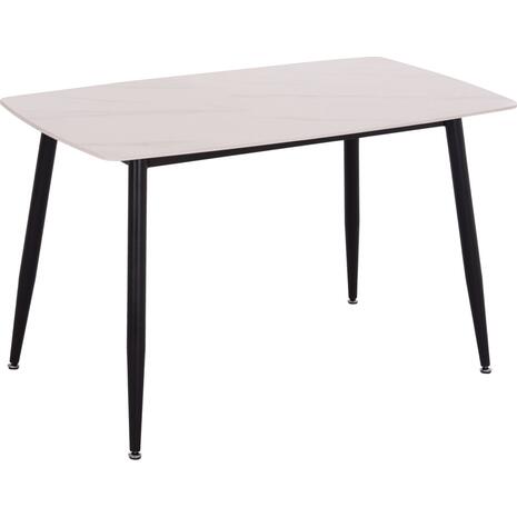 ΤΡΑΠΕΖΙ RAVEN HM9854.01 ΚΕΡΑΜΙΚΟ TOP ΜΑΤ ΛΕΥΚΟ ΜΑΡΜΑΡΟ-ΜΑΥΡΟ ΜΕΤΑΛΛΟ 120x70x73Υεκ.
