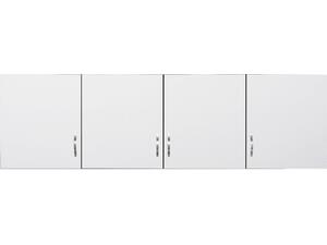 ΠΑΤΑΡΙ 4ΦΥΛΛΗΣ ΝΤΟΥΛΑΠΑΣ ΜΕΛΑΜΙΝΗΣ LORELAI HM354.05 ΣΕ ΛΕΥΚΟ 200x55.5x60Υεκ.