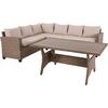 ΣΕΤ ΣΑΛΟΝΙ ΓΩΝΙΑ & ΤΡΑΠΕΖΙ CARSON HM6078.02 ΜΟΚΑ ΣΥΝΘ.RATTAN-ΜΑΞΙΛΑΡΙΑ