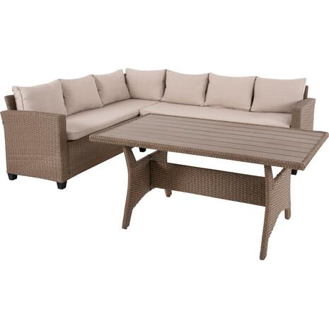 ΣΕΤ ΣΑΛΟΝΙ ΓΩΝΙΑ & ΤΡΑΠΕΖΙ CARSON HM6078.02 ΜΟΚΑ ΣΥΝΘ.RATTAN-ΜΑΞΙΛΑΡΙΑ