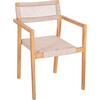 ΠΟΛΥΘΡΟΝΑ CHARLOTTE HM9637.07 ΞΥΛΟ TEAK ΦΥΣΙΚΟ & ΜΠΕΖ ΣΧΟΙΝΙ 58x61x81Yεκ.