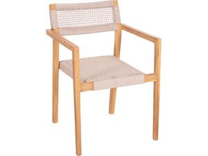 ΠΟΛΥΘΡΟΝΑ CHARLOTTE HM9637.07 ΞΥΛΟ TEAK & ΜΠΕΖ ΣΧΟΙΝΙ--B'ΔΙΑΛΟΓΗΣ 58x61x81Yεκ.