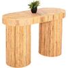 ΚΟΝΣΟΛΑ ΟΒΑΛ GATSBY HM9871 ΦΥΣΙΚΟ RATTAN ΣΕ ΦΥΣΙΚΟ ΧΡΩΜΑ 110x45x74,5Υεκ.