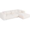 ΚΑΝΑΠΕΣ ΓΩΝΙΑ BRICKEN HM3275.02R ΛΕΥΚΟ ΥΦΑΣΜΑ 110-282x98-160x72Υεκ.