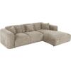 ΚΑΝΑΠΕΣ ΓΩΝΙΑ BRICKEN HM3275.01R ΜΠΕΖ ΥΦΑΣΜΑ 110-282x98-160x72Υεκ.