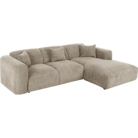 ΚΑΝΑΠΕΣ ΓΩΝΙΑ BRICKEN HM3275.01R ΜΠΕΖ ΥΦΑΣΜΑ 110-282x98-160x72Υεκ.