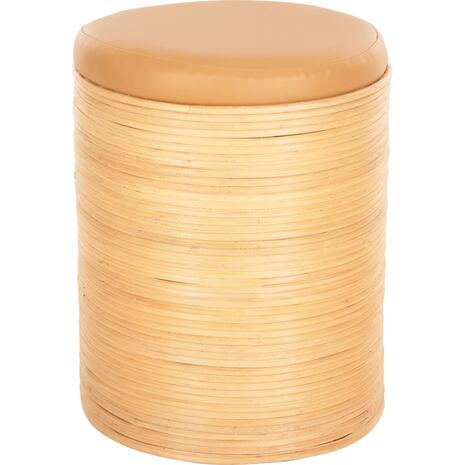 ΣΚΑΜΠΟ MITCH HM9886 ΦΥΣΙΚΟ RATTAN-ΚΑΘΙΣΜΑ ΑΠΟ PU ΜΠΕΖ Φ37x47Υεκ.