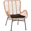 ΠΟΛΥΘΡΟΝΑ ΣΤΥΛ ΜΠΕΡΖΕΡΑΣ ALLEGRA HM5704.11 P.E.RATTAN ΜΠΕΖ-ΜΑΥΡΟ ΜΕΤΑΛΛΟ 66x59x90Υεκ.