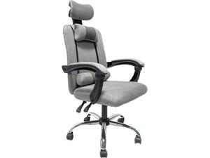 ΚΑΡΕΚΛΑ ΓΡΑΦΕΙΟΥ CRONER HM1196.02 ΓΚΡΙ MESH-ΜΕΤΑΛ.ΒΑΣΗ 58x67x124Υεκ.