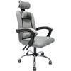 ΚΑΡΕΚΛΑ ΓΡΑΦΕΙΟΥ CRONER HM1196.02 ΓΚΡΙ MESH-ΜΕΤΑΛ.ΒΑΣΗ 58x67x124Υεκ.