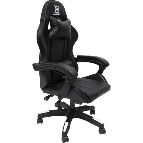 ΠΟΛΥΘΡΟΝΑ GAMING DARREN HM1203.10 ΜΑΥΡΟ-ΓΚΡΙ PVC 60x60x120Υεκ.