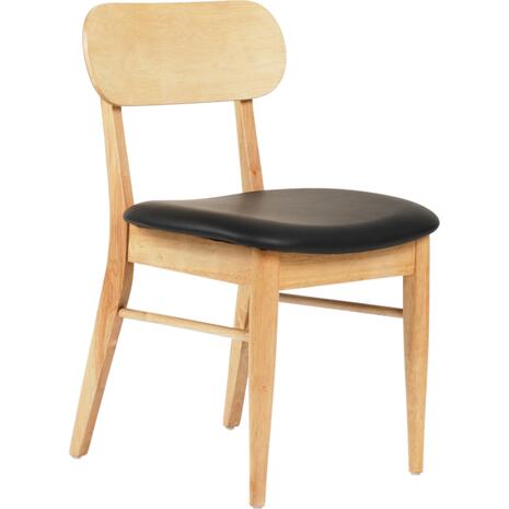 KΑΡΕΚΛΑ ΤΡΑΠΕΖΑΡΙΑΣ SEKOR HM9945.01 RUBBERWOOD-ΜΑΥΡΟ PU 50x50x80Υεκ. (σετ 2 τεμαχίων)
