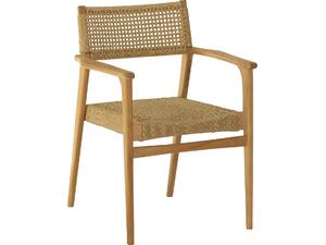ΠΟΛΥΘΡΟΝΑ NEBO HM9937 ΞΥΛΟ TEAK & ΣΥΝΘ.RATTAN ΣΕ ΦΥΣΙΚΟ ΧΡΩΜΑ 57x63x80,5Υ (σετ 2 τεμαχίων)