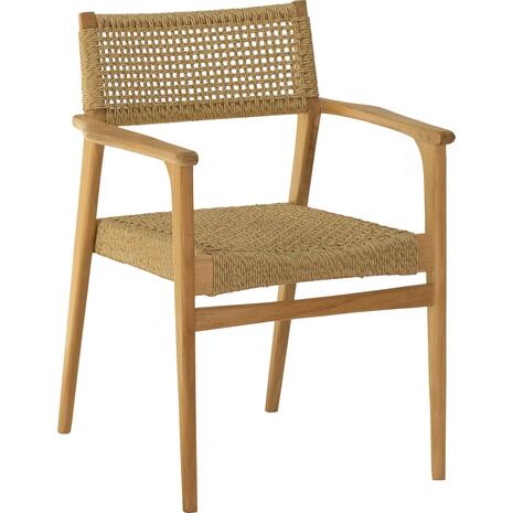 ΠΟΛΥΘΡΟΝΑ NEBO HM9937 ΞΥΛΟ TEAK & ΣΥΝΘ.RATTAN ΣΕ ΦΥΣΙΚΟ ΧΡΩΜΑ 57x63x80,5Υ (σετ 2 τεμαχίων)