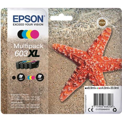 Μελάνι εκτυπωτή EPSON 603XL Multi Pack XL Black 8.9ml CMY 4.0mlx3c (T03A640 C13T03A640) (Multipack)