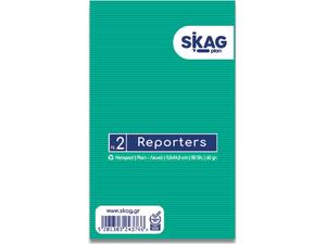 Μπλοκ σημειώσεων Skag Reporters κολλητό "Overlap" No2 Λευκό 50 Φύλλων 90x148mm.