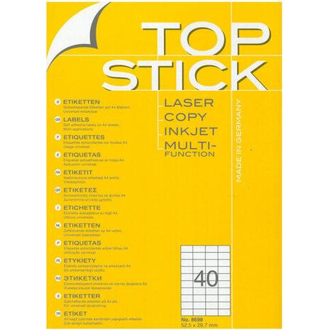 Ετικέτες αυτοκόλλητες TOPSTICK No8698 (52,5x29,7mm) (Λευκό)