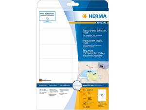 Ετικέτες HERMA αυτοκόλλητες διάφανες 97x42.3  No.4682 (Διαφανές)