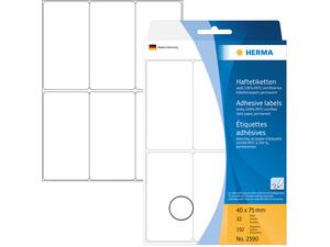 Ετικέτες HERMA αυτοκόλλητες 40x75mm No.2590 (Λευκό)