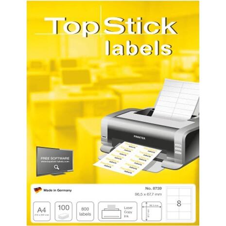 Ετικέτες αυτοκόλλητες TOPSTICK No8739 ( 96.5x67.6 ) (Λευκό)