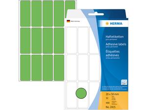 Ετικέτες HERMA αυτοκόλλητες 20x50mm No.2415 Πράσινες (Πράσινο)