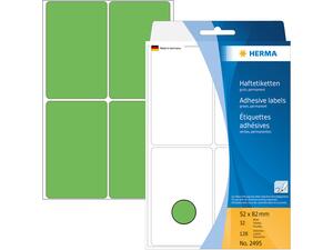 Ετικέτες HERMA αυτοκόλλητες 52x82mm No.2495 Πράσινες (Πράσινο)