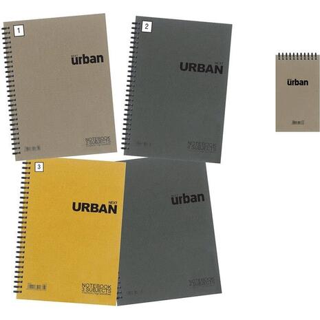 Σημειωματάριο Σπιράλ Next Urban 2 Θεμάτων 8 x 15cm διάφορα χρώματα