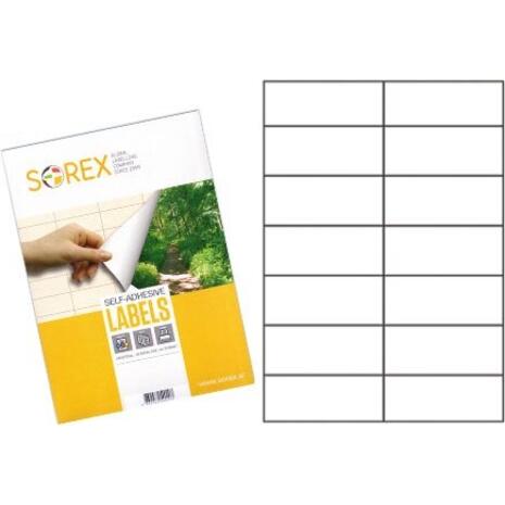 Ετικέτες αυτοκόλλητες SOREX 105x42.3mm (Λευκό)
