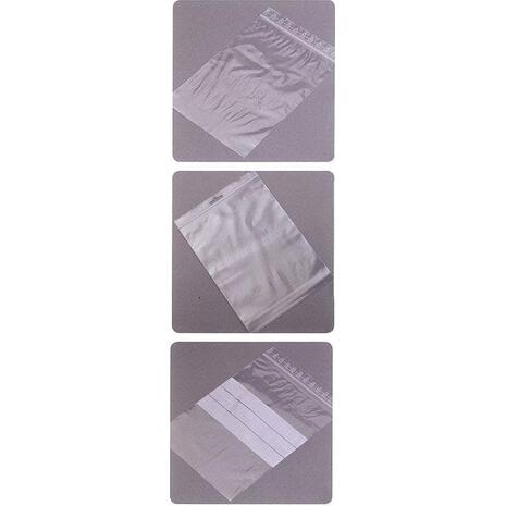 Σακουλάκια ασφαλείας ZIP 160mmx220mm με ετικέτα Συσκευασία 100 τεμαχίων