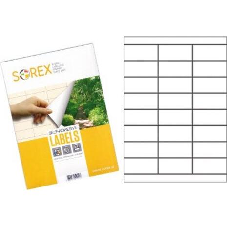 Ετικέτες αυτοκόλλητες SOREX 70x50.8mm  (Λευκό)