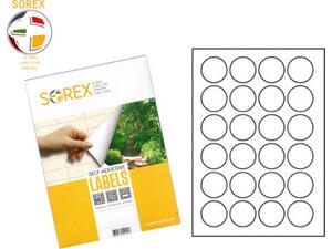 Ετικέτες αυτοκόλλητες SOREX A4 Φ40mm (Λευκό)