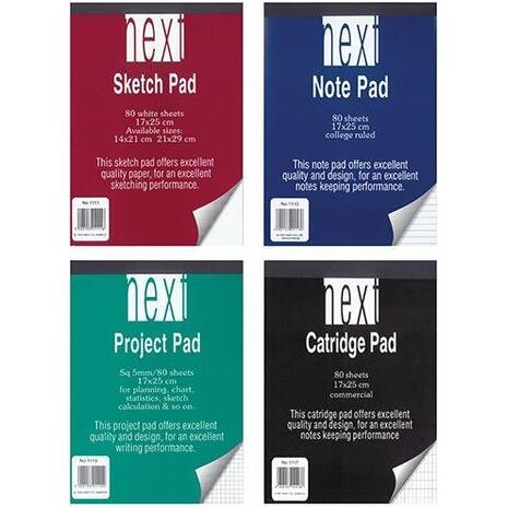 Μπλοκ Σημειώσεων Next Κολλητό 17x25cm Ριγέ 80 φύλλων διάφορα χρώματα