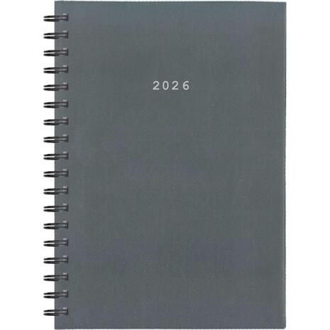 Ημερολόγιο ημερήσιο σπιράλ NEXT Basic 14x21cm 2026 γκρι