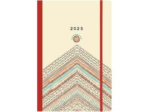 Ημερολόγιο ημερήσιο NEXT Trends flexi με λάστιχο 14x21cm 2025 Boho style
