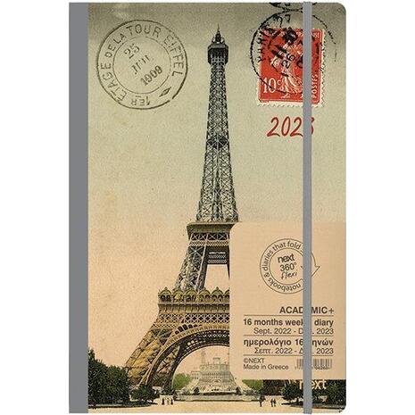 Ημερολόγιο εβδομαδιαίο NEXT Academic Gallery Flexi 14x21cm 2023 Eiffel