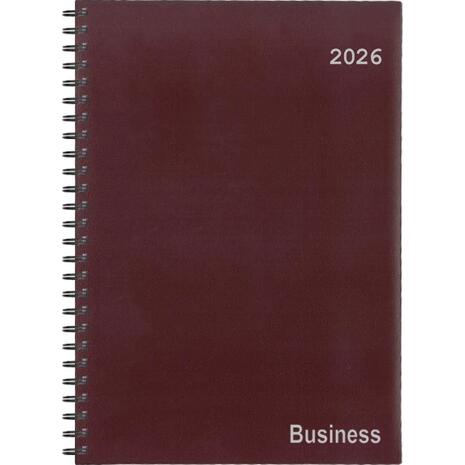 Ημερολόγιο ημερήσιο σπιράλ NEXT Business 24x34cm 2026 μπορντό