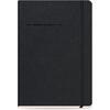 Ημερολόγιο ημερήσιο The Writing Fields Softline 2000 14x21cm 2026 με λάστιχο soft εξώφυλλο με υφή δέρματος μαύρο
