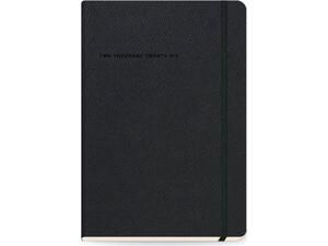 Ημερολόγιο ημερήσιο The Writing Fields Softline 2000 14x21cm 2026 με λάστιχο soft εξώφυλλο με υφή δέρματος μαύρο