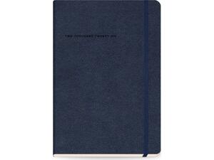 Ημερολόγιο ημερήσιο The Writing Fields Softline 2000 14x21cm 2026 με λάστιχο soft εξώφυλλο με υφή δέρματος μπλε