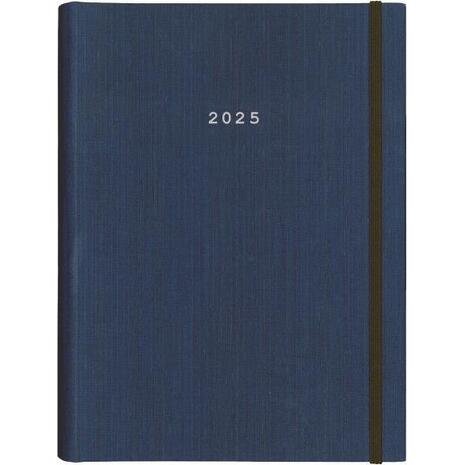 Ημερολόγιο ημερήσιο κρυφό σπιράλ Next Fabric 2025 17x25εκ. Μπλε
