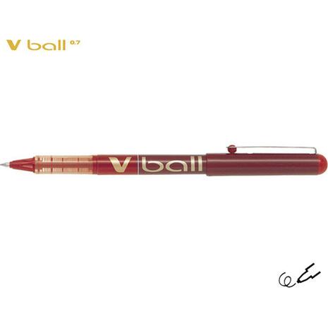 Στυλό υγρής μελάνης PILOT V-Ball Medium 0.7mm κόκκινο (Κόκκινο)