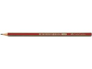 Μολύβι γραφίτη Faber Castell DESSIN 2000 B (Κόκκινο)
